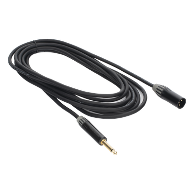 Cable de Audio XLR a Plug / 3 Polos Macho a 1/4 in Mono / Conectores Seetronic Serie M / Longitud 5 m (16.4 ft) / Triple Blindaje / | SIERRA STORE