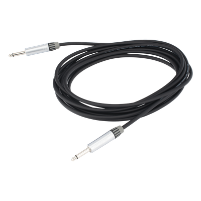 Cable de Audio / Plug 1/4 a Plug 1/4 Mono / Carcasa Cromada / 5 m (16.4 ft) / Triple Blindaje / Conductores OFC | SIERRA STORE