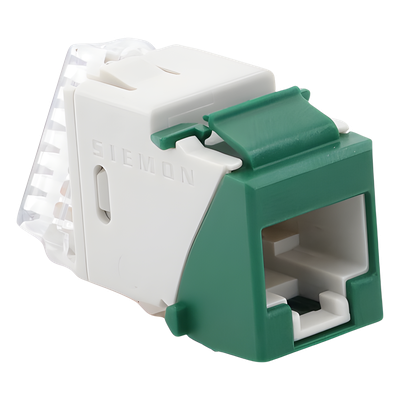 SIEMON U6-K07NS - Jack Keystone / Cat6 UTP / Terminación 110 / Color Verde / UL 94 V-0 / -10°C a 60°C | SIERRA STORE