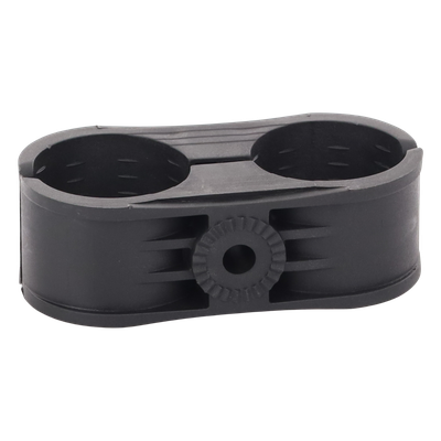 Sujetador Plástico para Cable Coaxial / Doble Soporte / 1-5/8 in / Máx 2 in (51 mm) / Varilla 3/8' o M10 | SIERRA STORE