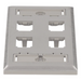 PANDUIT CFPL4SY - Placa de Pared Vertical / Acero Inoxidable Grado 304 / 4 Puertos Mini-Com / 69.8 x 114.3 mm / 2.75 x 4.5 pulg | SIERRA STORE
