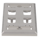 PANDUIT CFPL4SY - Placa de Pared Vertical / Acero Inoxidable Grado 304 / 4 Puertos Mini-Com / 69.8 x 114.3 mm / 2.75 x 4.5 pulg | SIERRA STORE
