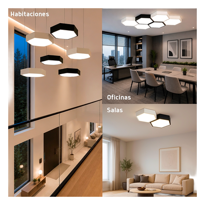 Luminaria LED Poligonal / 18 W / 1 800 lm / 6 500 K / 140° / Sobreponer o Suspendido / 230 x 80 mm | SIERRA STORE