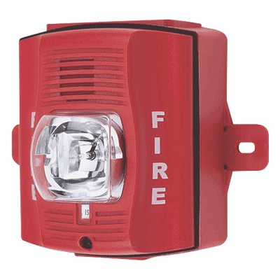 Sirena Estrobo Para Exterior De Dos Hilos Color Rojo Montaje Pared | SIERRA STORE
