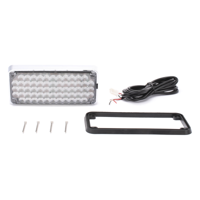 Luz de Advertencia LED / 7x3" / Bicolor Rojo/Claro / 66 LEDs / 12 VCC / 10 Patrones de Destello / Montaje Permanente | SIERRA STORE