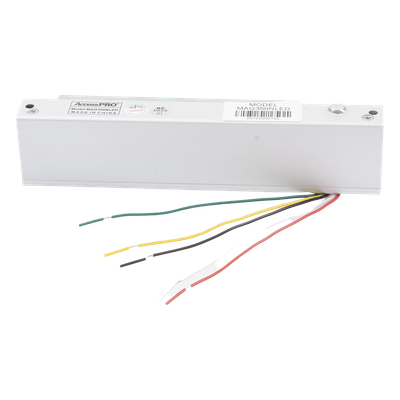ACCESSPRO MAG350NLED - Chapa Magnética Electromagnética / 350 lbs (158.8 kg) / LED Estado / 12/24 VCC / Sensor NO/COM / Interior | SIERRA STORE