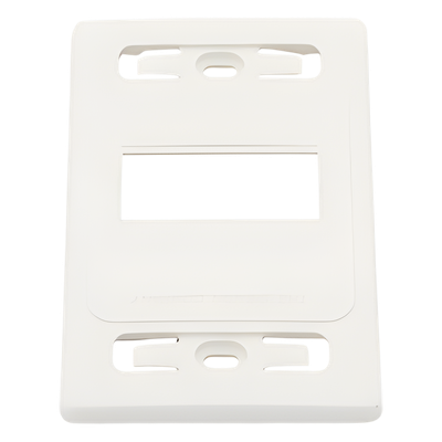 SIEMON MX-FP-S-04-02B - Placa de Pared Modular MAX, de 4 Salidas, Color Blanco, Versión Bulk (Sin Empaque Individual) | SIERRA STORE