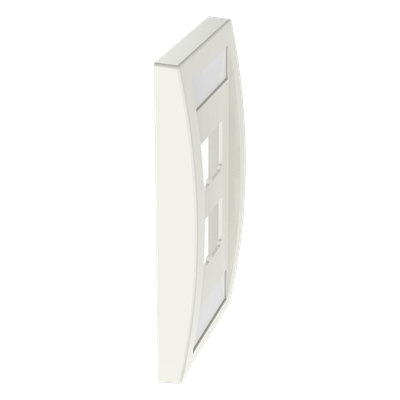 PANDUIT CFPE4IWY - Placa de Pared Vertical / 4 Puertos Mini-Com / 69.8 x 114.3 mm / 2.75 x 4.5 pulg / Blanco Mate | SIERRA STORE
