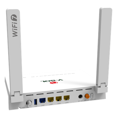 ONU GPON/EPON con Wi-Fi 7 / Puerto CATV / 1 Puerto 2.5 Gigabits/ 3 Puertos Gigabit / Puerto PON SC/UPC, Hasta 3600 Mbps | SIERRA STORE