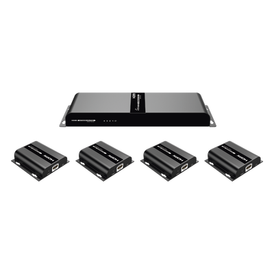 Extensor y Divisor HDMI / 1 Entrada a 4 Salidas / 1080P @ 60 Hz / Alcance 120 m (393.7 ft) / Cat 6/6a / PoC / IR Bidireccional | SIERRA STORE