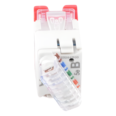 SIEMON U5-H03NS - Jack / Cat5e UTP / Montaje Híbrido Plano o Angulado / Color Rojo / Punch Down 110 / -10 a 60°C | SIERRA STORE