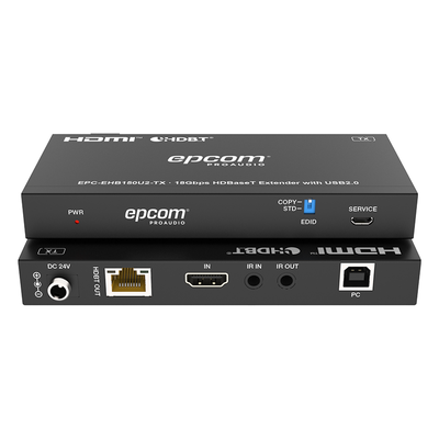Extensor HDMI con KVM / 4K@60Hz 4:4:4 / 150m (492 pies) en 1080p / 120m (394 pies) en 4K / HDBaseT / USB 2.0 / IR Bidireccional / POC | SIERRA STORE