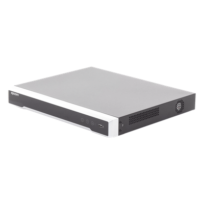 (ACUSENSE / Evita Falsas Alarmas) DVR 4K / 16 Canales TURBOHD + 16 Canales IP / 2 Bahía de Disco Duro / Audio por Coaxitron / Salida | SIERRA STORE