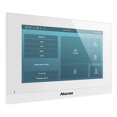 Monitor IP Touch / Pantalla 7" Capacitiva / SIP / PoE / Wi-Fi 2.4 GHz / RAM 1 GB / ROM 8 GB / 0.23 m (0.75 ft) Perfil | SIERRA STORE
