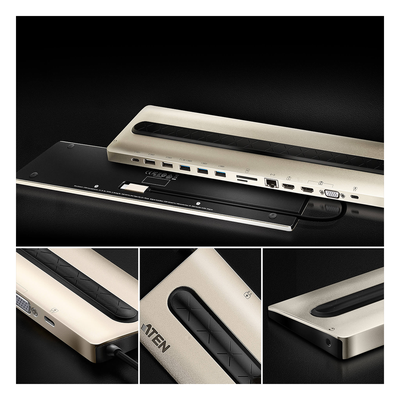 Docking Station USB-C / 13 Dispositivos Simultáneos / Dual Video 4K/60 Hz / USB 3.2 Gen 1 / Ethernet Gigabit / Power Pass-Through 85 W | SIERRA STORE