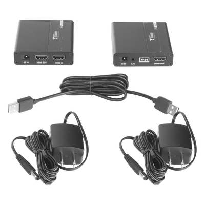 Kit extensor KVM (HDMI y USB) | 40m a 4k@30Hz  | 70m a 1080P@60Hz | Cat 6, 6a y 7 | CERO LATENCIA | HDR | Salida Loop | Salida de | SIERRA STORE