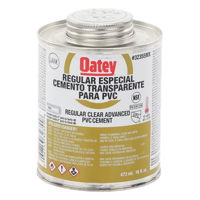 Pegamento / Cemento Claro / 473 ml / Tubo Conduit PVC Pesado / Baja Emisión VOC / Curación Rápida | SIERRA STORE