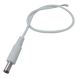 Cable de Alimentación DC / Conector Macho 5.5 x 2.1 mm / Calibre 22AWG / Longitud 30 cm / Forro Blanco / Polarizado | SIERRA STORE