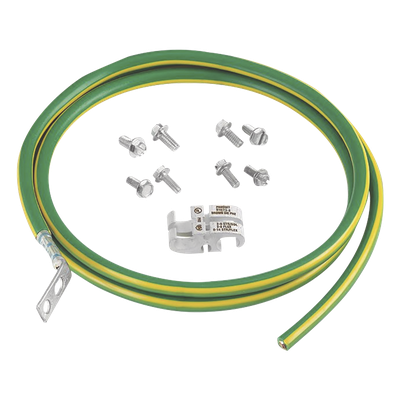 PANDUIT RGCBNJ660P22 - Kit de Jumper de Puesta a Tierra / 6 AWG / 1.52 m (5 ft) / Zapata 45° / Conector Htap 2-6 AWG / UL 467 / NEBS | SIERRA STORE