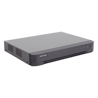 HIKVISION IDS-7208HUHI-M1/XT - DVR Pentahíbrido / 16 Canales (8 TURBOHD + 8 IP) / 8 Megapixel (4K) / Audio Bidireccional Coaxitron / | SIERRA STORE