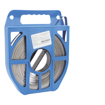 LINKEDPRO BY EPCOM LP-SSB-58-V2 - Fleje de Acero Inoxidable / 5/8 pulgadas / 0.70 mm / 30.5 m (100 ft) / Tensión 6.1 kN / Bobina 2.76 | SIERRA STORE