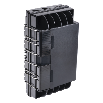 Caja de Empalme de Fibra Óptica / IP65 / Aérea / 144 Empalmes / 6 Charolas / 4 Entradas 4-16 mm / -40°C a +65°C / 13.8x8.3x4.3 in | SIERRA STORE