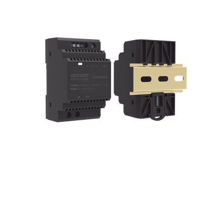 Fuente de Poder Industrial / Entrada 100-240 Vca / Salida 24 Vcc / 2.5 A / 60 W / Riel DIN / -20°C a 45°C / 3.7 x 2.1 x 2.3 in | SIERRA STORE