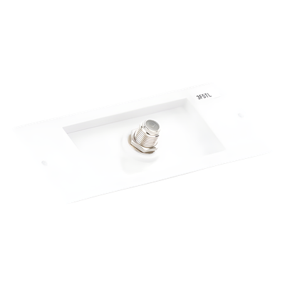 Toma de Pared Coaxial / Conector Tipo F / 75 Ohm / Estilo Designer / Blanco Brillante | SIERRA STORE