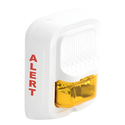 Lámpara Estroboscópica Color Blanco, para Notificación de Alerta, Montaje en Pared, Lente Estroboscópico Color Ámbar, Candelas | SIERRA STORE