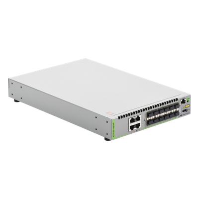 Switch Capa 3 Stackeable / 12 Puertos SFP/SFP+ 10G / 4 Puertos RJ-45 100/1000/10G / 238 Mpps / AlliedWare Plus | SIERRA STORE