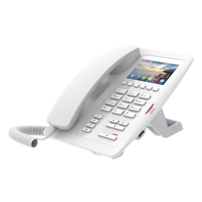 Teléfono IP WiFi para Hotelería / Pantalla LCD 3.5" Color / 6 Teclas Programables Hotline / PoE 802.3af / WiFi 2.4GHz / Audio HD Opus | SIERRA STORE