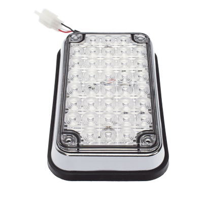 Luz de Advertencia LED / 6x4 pulgadas / Bicolor Rojo/Claro / 66 LED / 12 VCC / 10 Modos de Destello / Montaje Permanente | SIERRA STORE