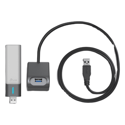 Adaptador USB Wireless Wi-Fi 6 / AX3000 (2402 Mbps + 574 Mbps) / Antenas de Alta Ganancia / USB 3.0 / Baja Latencia Gaming / WPA3 / | SIERRA STORE