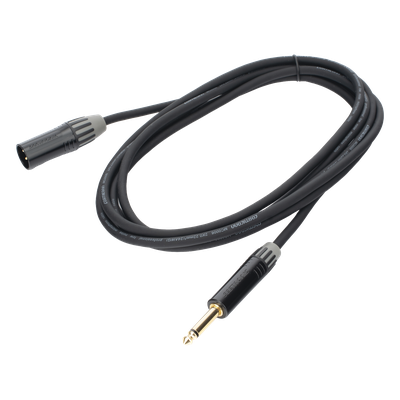 Cable de Audio XLR a Plug / 3 Polos Macho a 1/4 in Mono / Doble Blindaje / Longitud 3 m (9.8 ft) / Conectores Seetronic Serie M | SIERRA STORE