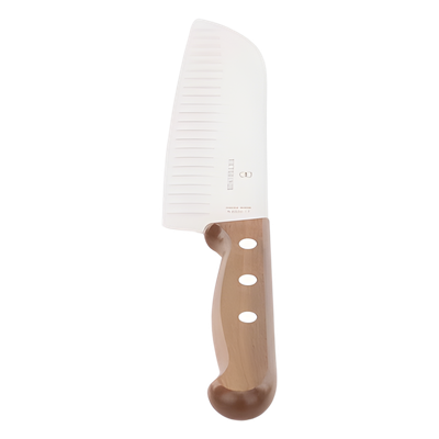 Cuchillo Santoku / Hoja 17 cm / Filo con Alvéolos / Mango de Pino Modificado / 0.103 kg / Fabricación Suiza | SIERRA STORE