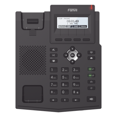 Teléfono IP / 2 Líneas SIP / Pantalla LCD 128x48 / Audio HD G.722 y Opus / Conferencia 3 Vías / PoE 802.3af / OpenVPN / Soporte EHS | SIERRA STORE