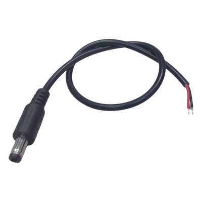 Cable Pigtail DC / Conector Macho 5.5 x 2.1 mm / 30 cm (11.8 in) / Calibre 22AWG / Polarizado / 12 VCC | SIERRA STORE