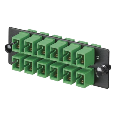 PANDUIT FAP12WAGSCZ - Placa Acopladora de Fibra Óptica / 12 Conectores SC/APC / Monomodo OS1/OS2 / Color Verde / Cerámica Zirconia | SIERRA STORE