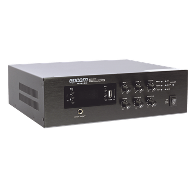 Mini Amplificador Mezclador / 240W RMS / Sistema 70/100V / Bluetooth / MP3 / Tuner FM / Prioridad Micrófono / 0.98 x 0.29 x 0.82 ft | SIERRA STORE