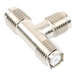 Adaptador RF en T / Triple Mini-UHF Hembra / Cuerpo Níquel / Contactos Plata / Dieléctrico Teflón | SIERRA STORE