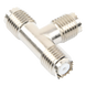 Adaptador RF en T / Triple Mini-UHF Hembra / Cuerpo Níquel / Contactos Plata / Dieléctrico Teflón | SIERRA STORE