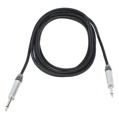 Cable de Audio / Conectores 1/4 in Mono / Triple Blindaje / Cobre Puro / 3 m (9.8 ft) / Carcasa Cromada | SIERRA STORE