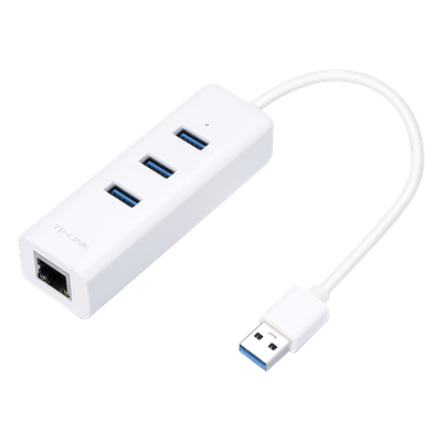 Adaptador de red / USB 3.0 a RJ45 / 3 puertos USB 3.0 / Gigabit Ethernet / 96x23x31 mm | SIERRA STORE