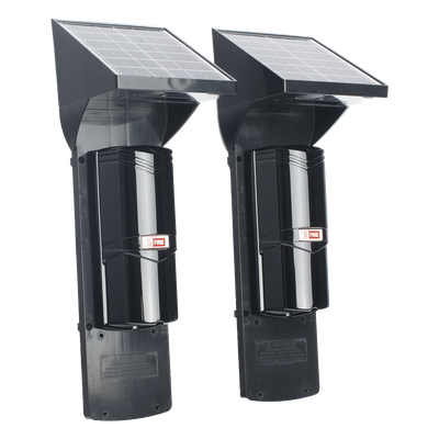 Detector Fotoelectrico Solar / 2 Rayos Infrarrojos / Alcance 60 m (196.9 ft) Exterior / 120 m (393.7 ft) Interior / Panel Solar | SIERRA STORE