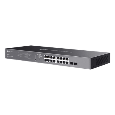 Switch Smart 18 Puertos / 16 Puertos PoE+ 802.3af/at / 150 W / 2 Ranuras SFP / Switching 36 Gbps / Enrutamiento Estático L2+ / Fanless | SIERRA STORE