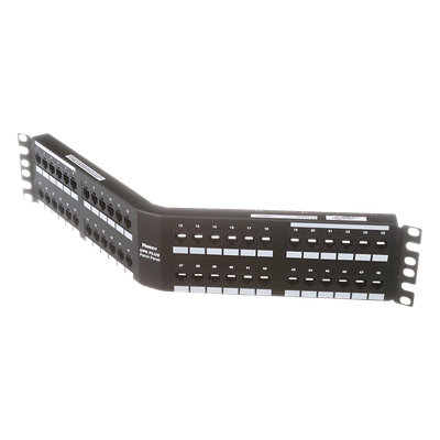 PANDUIT DPA48688TGY - Panel de Parcheo / Cat 6 / 48 Puertos / 2UR / Angulado / 110 IDC / PoE 100W | SIERRA STORE