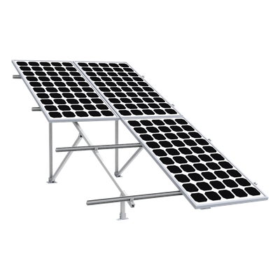 Montaje para Panel Solar / Riel 5 de 2.7m (8.9 ft) / 2x2 Módulos / Espesor 30-35mm / Viento 151 km/h (94 mph) / Inclinación 25° | SIERRA STORE