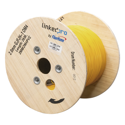 LINKEDPRO BY EPCOM 2MMOM4PVC - Cable de Fibra Óptica Multimodo / OM4 / Simplex / Tight Buffer 0.9 mm / Diámetro 2.0 mm / PVC Amarillo | SIERRA STORE