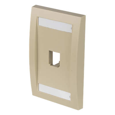 PANDUIT CFPE1EIY - Placa de Pared Vertical Ejecutiva / 1 Puerto Mini-Com / Con Espacio para Etiquetas / 69.8 x 114.3 mm (2.75 x 4.5 | SIERRA STORE