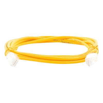 LINKEDPRO BY EPCOM LP-UT6A-200-YE28 - Cable de Parcheo Slim UTP Cat6A / 2 m (6.56 ft) / 28 AWG / Amarillo / RJ45 Chapado en Oro | SIERRA STORE